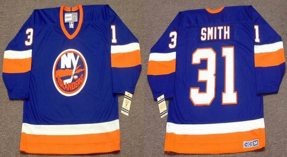2019 Men New York Islanders 31 Smith blue CCM NHL jersey